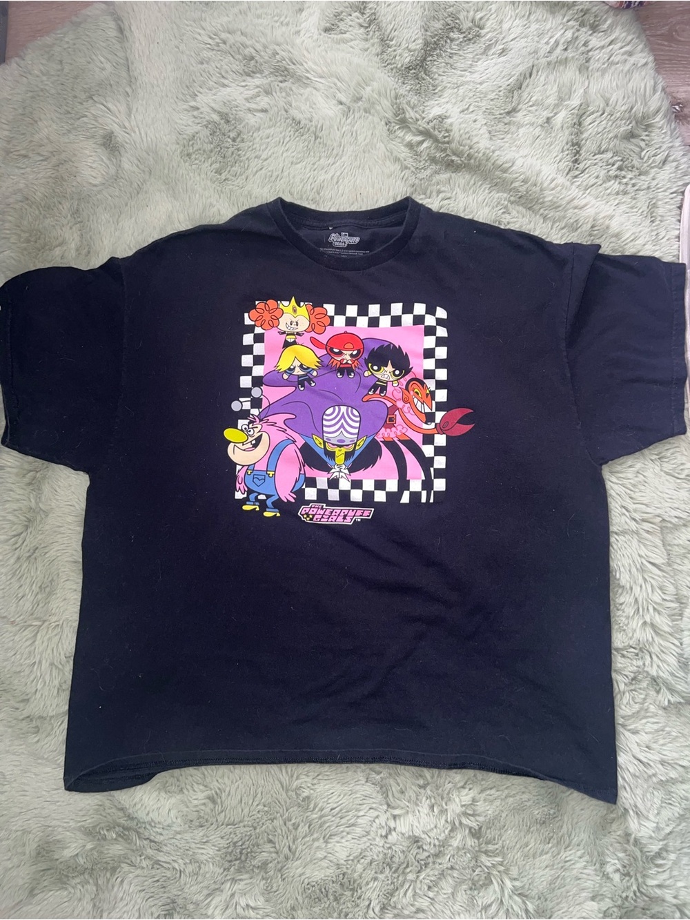 Cartoon Network Black T‑Shirt with Pink & Purple Character Graphic